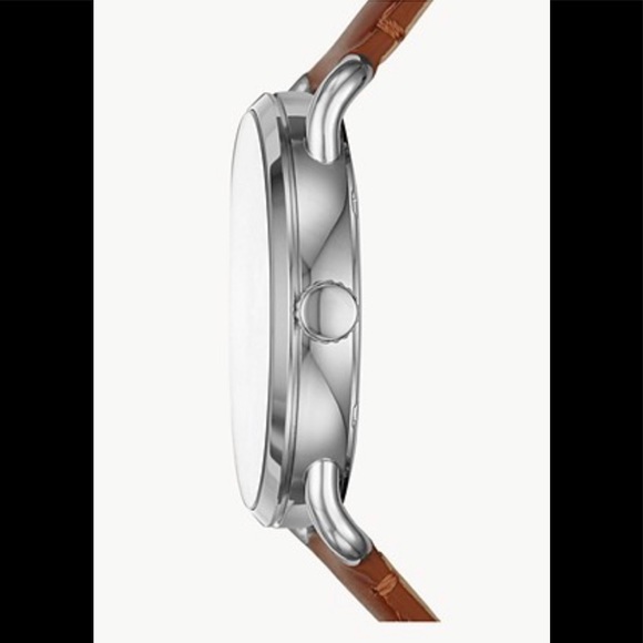 NWT-Fossil-Cope 42mm Three-Hand Luggage Leather - Picture 3 of 3